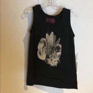 Girls Missie Munster Soft Black Tickle Tank